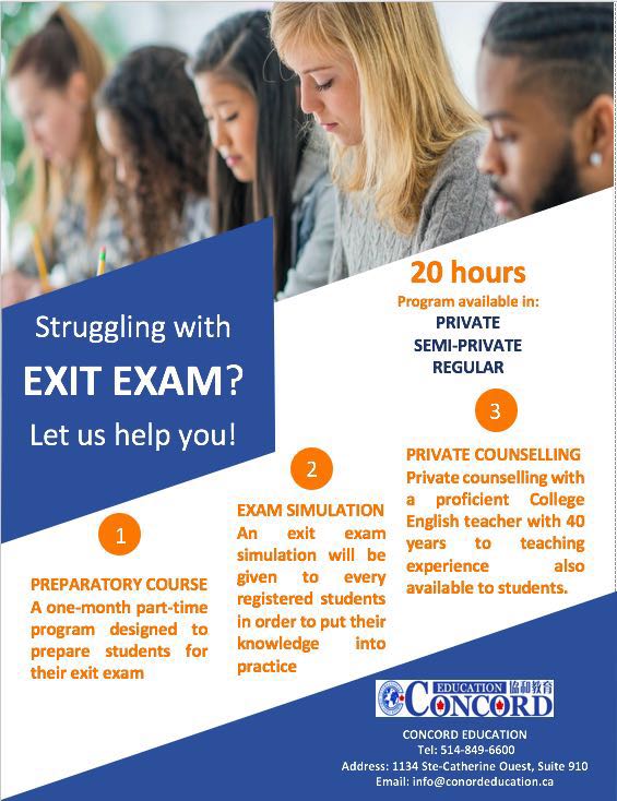 Private Training Classes for Quebec Ministerial College Exit Examination